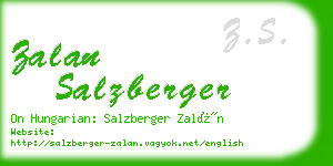 zalan salzberger business card